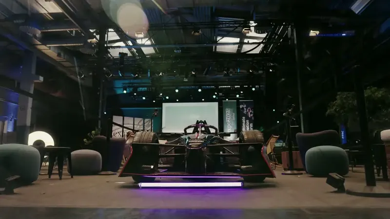 Formula racing car on display at STARTUP AUTOBAHN expo2025